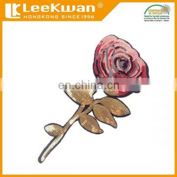 Iron On Sequin Flower Patches Appliques,Sticker Sequin Rose Flower Patch
