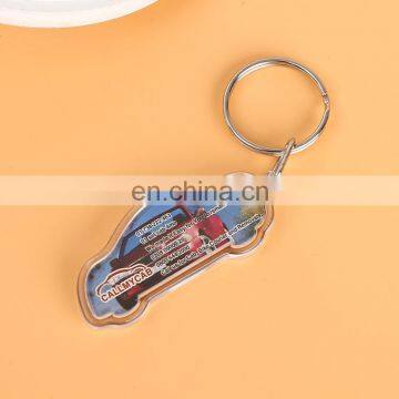 Personalized Custom truck round solar keychain led flashlight