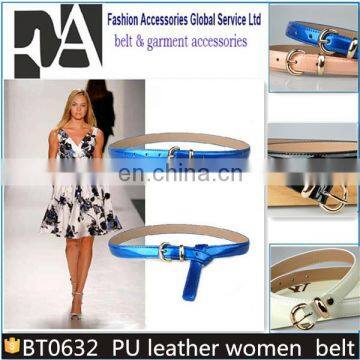 BT0632 Fashion women genuine leather belt Skinny Leather Belt for Garment Decorate