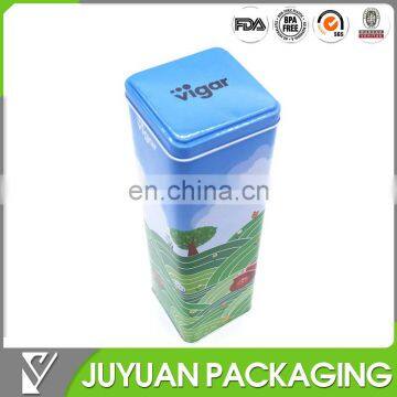 Chinese square shape empty small metal tea tin box with cheap price