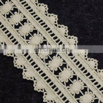 New style high quality embroidery cotton lace trim for garment