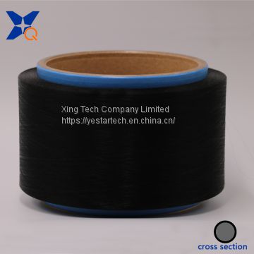 black  carbon inside conductive nylon fiber filaments 40D/6F for Anti-Static yarn/ESD fabric/electronics mill glove-XTAA199