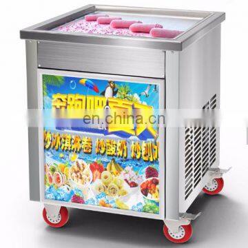 hot selling CE approved thailand rolled fried ice cream machine/double pan fry ice cream making machinery