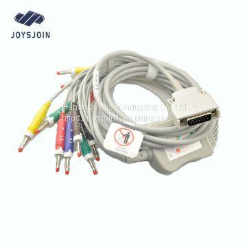 ELI 100 Mortara one-piece 10-Lead EKG cable with leadwires