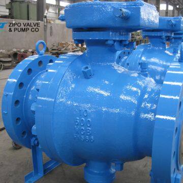 API6D Pipeline WCB or CF8 Flange Trunnion Ball Valve photo-3
