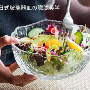 Irregularity Colored Hammer Eye Pattern Glass Bowl/Plate/Dish With 2 Size Optional photo-4