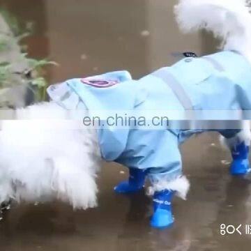 Wholesale Pet dog shoes cat Jelly color silicone galoshes Non-slip shoes