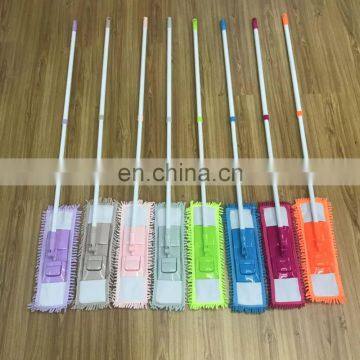 China Supply Water Absorbing Microfiber Fabric Chenille Flat Floor Cleaning Mop Magic Spinning Head Detachable Mop Head Cover photo-7