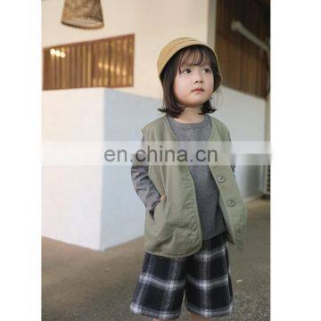 6896/Parent-child Japan Style Simple Clothing High Quality Wholesale Spring Family Matching Vest