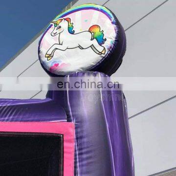 Cheap Prices Inflatable Princess Unicorn Bounce House Jumping Castle Water Slide With Pool photo-7