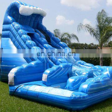 Inflatable Blue Marble Water Slide Double Curved Backyard Slip and Slide For Children photo-2