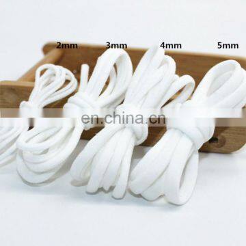 High Stretch 1MM Stretchy Soft White Adjustable Elastic Band Earloop Braided Round String 1/4" 2.5MM 3MM Elastic Cord