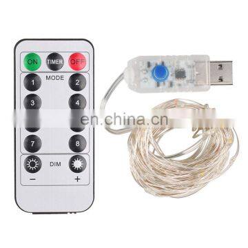 5V 10M USB Powered With Remote String Light For Christmas Wedding Party Garland Decoration