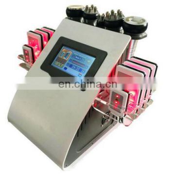 6 in 1 multifunction laser + vacuum + ultrasonic cavitation rf massage body slimming system