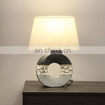 Bulk Wholesale European Vintage Grey Desk Lights Custom Ceramic Fancy Table Lamp for Hotel photo-6