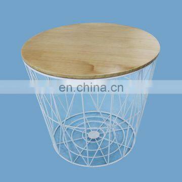 Popular Small Side Table With White Color Iron photo-2