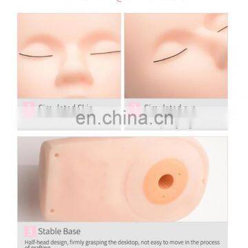 Wholesale Silicone Eyelash Extension Training Mannequin Head Flat Model Practice Training Head