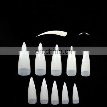 500pcs white stiletto Sharp Ending Acrylic Nail Art designs Tips false nails