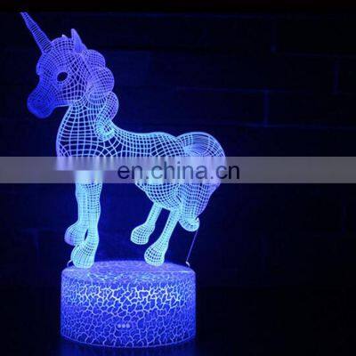 Magical Panel Optical Illusion 7 Colors Changing USB Style Visual 3D LED Light Night Table Lamp For Kids photo-3