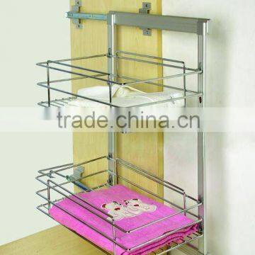 wardrobe accessories metal two layer cloth basket