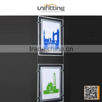 Cable Suspension LED light box for real estate agents window display