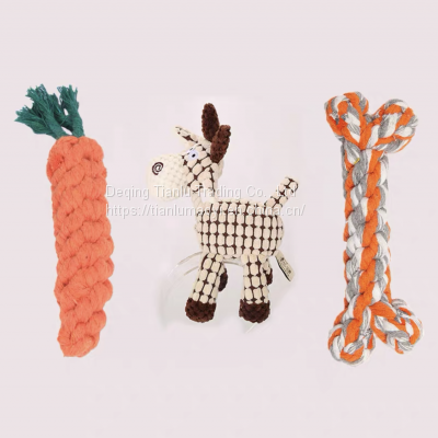 Dog Toy Dog Biting Rope Medium Sized Dog Kekenai Biting Molars Dog Tug of War Toy Knot Knitting Biting Supplies photo-3