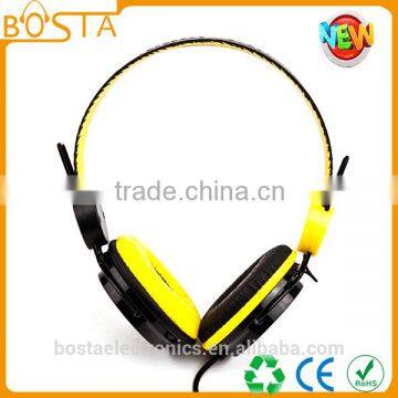 nice cute steel retractable wired stereo headphone with oem logo