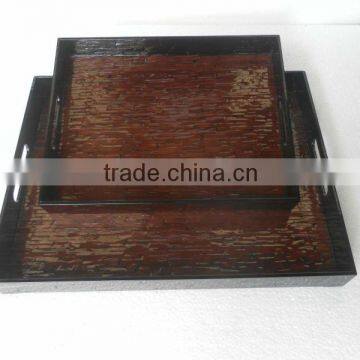 Lacquer tray, mother of pearl tray, square tray