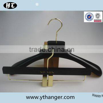 customized wooden hanger and pants hanger for hanger factory