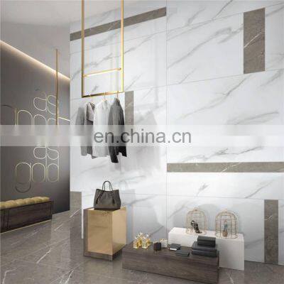 Foshan JBN Ceramics big size Carrara 600x1200mm full body Glazed porcelain tiles for bathroom floor and  walls