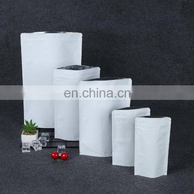 Doypack Zip Lock Brown White Kraft Craft Paper Standing Up Pouches Food Packaging Zipper Bags With Window photo-5