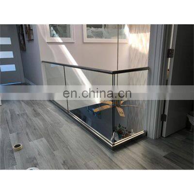 Aluminium Security Balustrades Aluminum Metal Frameless Profile U Channel Clamp Glass Railing