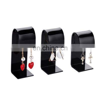 Wholesale Clear Black and White Acrylic Earring Display Stand Jewelry Display Holder