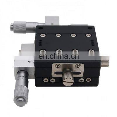 60*60mm Displacement Platform Trimming Station Sliding Table Manual XY Axis Linear Stage photo-4