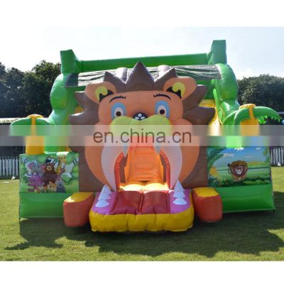 High quality zoo theme infinity deluxe water park dry or wet inflatable slide for sale