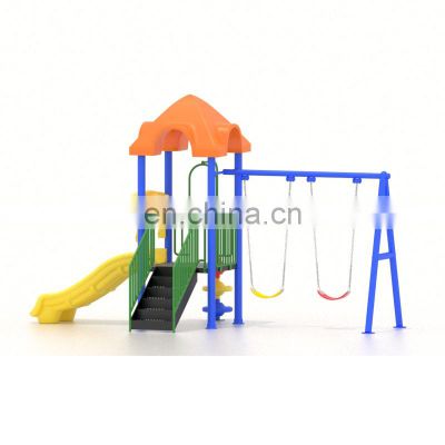 Happy Color Kindergarten Children Play House Set Plastic Outdoor Playground Equipment with Slide for Kids 5-10 Kids 1 Years