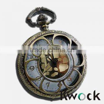 stainless steel back cheap Japan movt turnip pocket watch