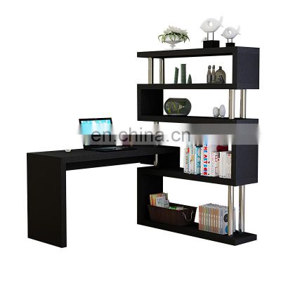 computer desk bookcase combination workstation desk furniture storage shelves modern cheap home desk for computer