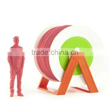 Pla 3d Printer Material Bubblegum Pink Filament With the New Spool Convertible Into a Coat Hanger. Spool Holder Included.