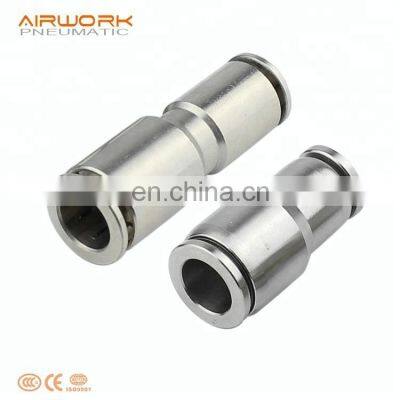 PG metal pneumatic joint stainless steel pipe connector fitting push fit 3/8 to 1/2