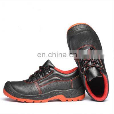 high quality  fashion genuine leather black  steel  esd  safety shoes