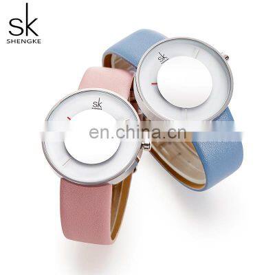 SHENGKE Woman Simple Style  Watches Ladies Portable Mirror Watch 3 Pins Quartz Watch K0107L