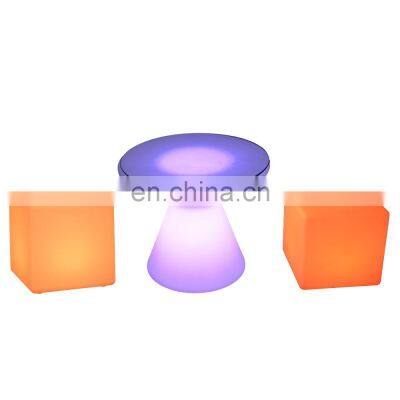 tub party glow led bar furniture cube chair cocktail table light up party tables and chairs