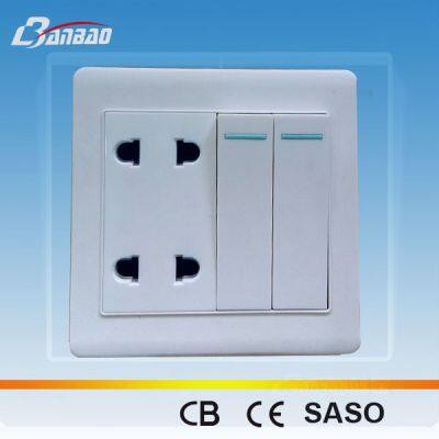 2gang 4pin Socket for Cambodia, Bangladesh, Iraq