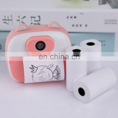 Cute Cartoon Kids Instant Print Camera Children Fun Digital Camera Built-In Photo Sticker 2.0 Inch 2600W D13 Kids Photo Camera