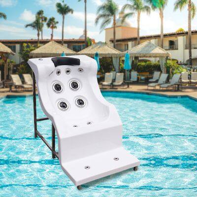 Acrylic Fiberglass Spa Chair with Air Blower Massage Pump for Swimming Pool & Bath Tub Comfortable & Relaxing