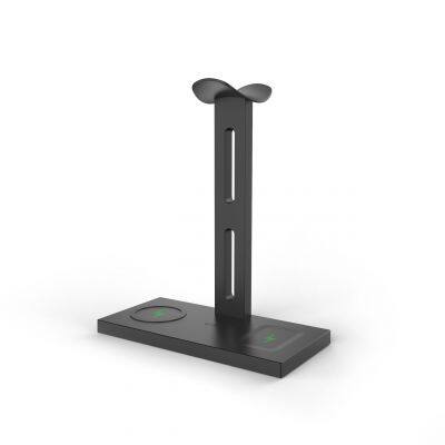 Multifunction Wireless Charge Earphone Phone Charging Stand Headphones Holder 4-in-1 3 in 1 Headset Wireless Charging Stand