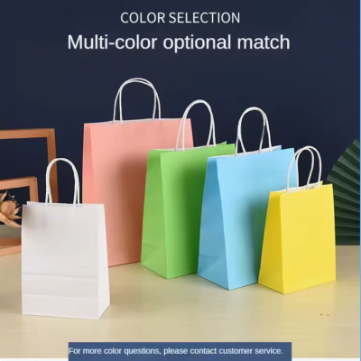 Heavy Duty Craft Vegetable Paperbags Brown Kraft Grocery Paper Bag for Supermarket