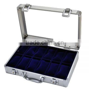 aluminum glass top display case for watches