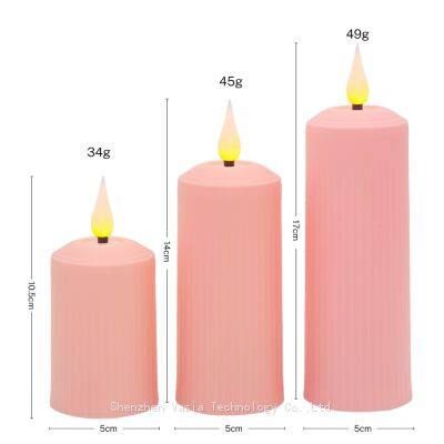 Votive Pillar Candle Led Light Battery Operated Led Candle Flameless Flickering Hot Selling
